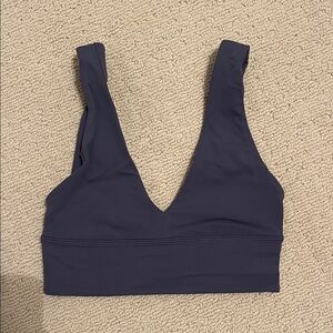 Lululemon Athletica Deep Blue V-Neck Sports Bra